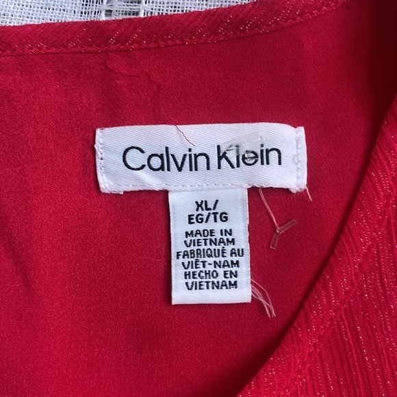 Calvin Klein hot pink blouse with ruffled sleeves. - Picture 6 of 12